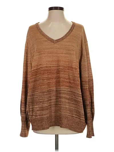 Pre-owned Chico's Pullover Sweater In Brown