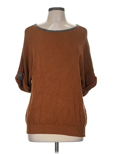Pre-owned Chico's Pullover Sweater In Brown