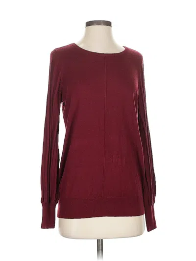 Pre-owned Chico's Pullover Sweater In Burgundy