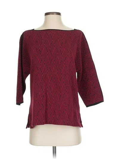Pre-owned Chico's Pullover Sweater In Burgundy