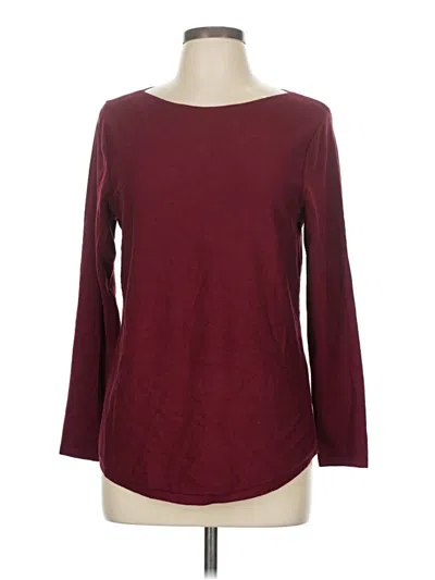 Pre-owned Chico's Pullover Sweater In Burgundy