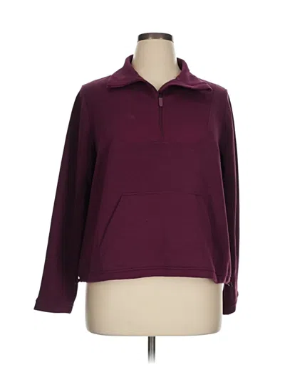 Pre-owned Chico's Pullover Sweater In Burgundy
