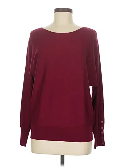 Pre-owned Chico's Pullover Sweater In Burgundy