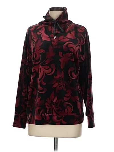 Pre-owned Chico's Pullover Sweater In Burgundy
