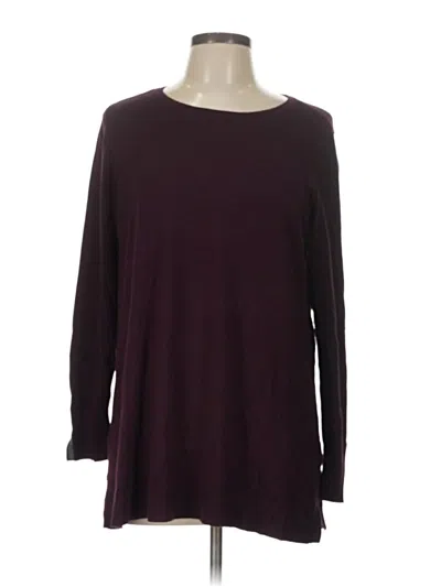 Pre-owned Chico's Pullover Sweater In Burgundy