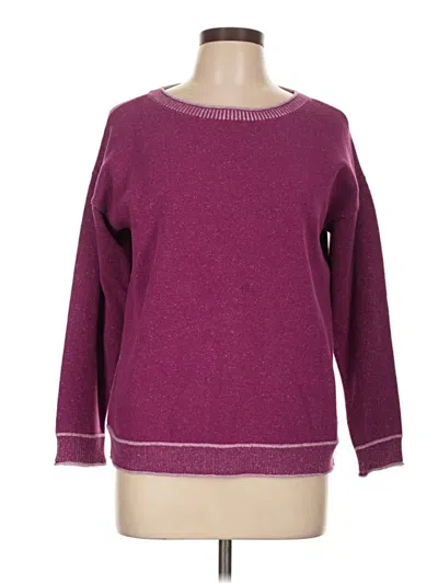 Pre-owned Chico's Pullover Sweater In Burgundy