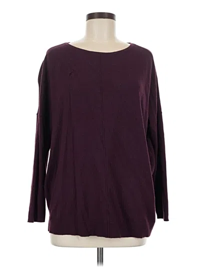 Pre-owned Chico's Pullover Sweater In Burgundy