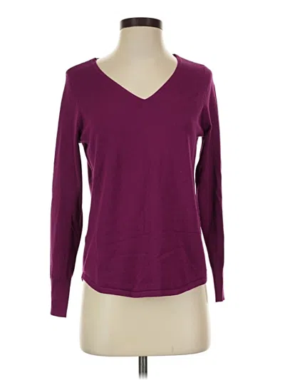 Pre-owned Chico's Pullover Sweater In Burgundy