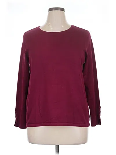 Pre-owned Chico's Pullover Sweater In Burgundy