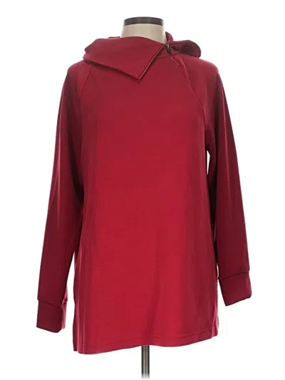 Pre-owned Chico's Pullover Sweater In Burgundy