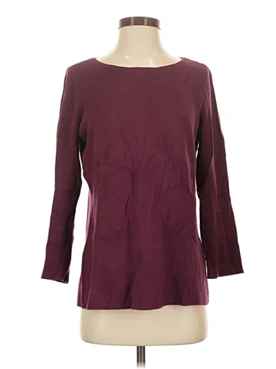 Pre-owned Chico's Pullover Sweater In Burgundy