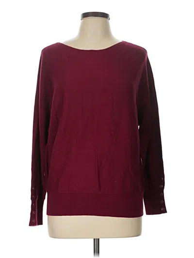 Pre-owned Chico's Pullover Sweater In Burgundy