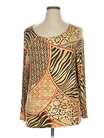 Pre-owned Chico's Pullover Sweater In Gold