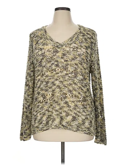 Pre-owned Chico's Pullover Sweater In Gold