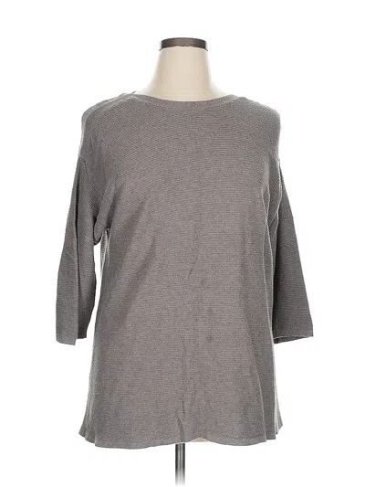Pre-owned Chico's Pullover Sweater In Gray