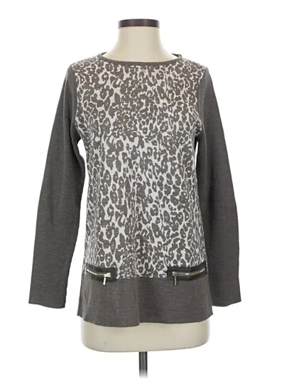 Pre-owned Chico's Pullover Sweater In Gray