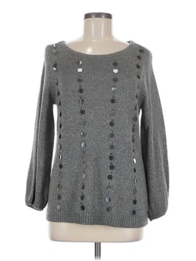 Pre-owned Chico's Pullover Sweater In Gray