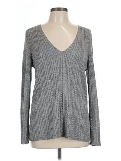 Pre-owned Chico's Pullover Sweater In Gray