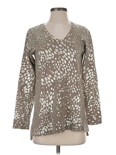 Pre-owned Chico's Pullover Sweater In Gray