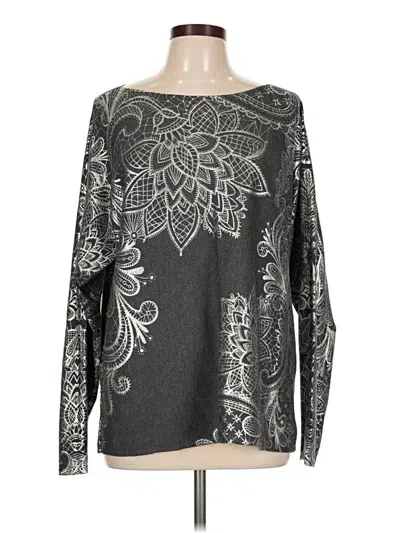Pre-owned Chico's Pullover Sweater In Gray