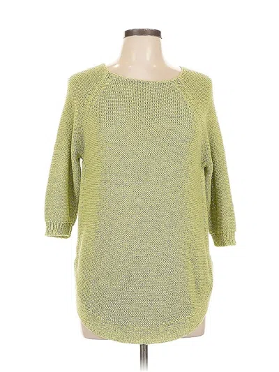 Pre-owned Chico's Pullover Sweater In Green