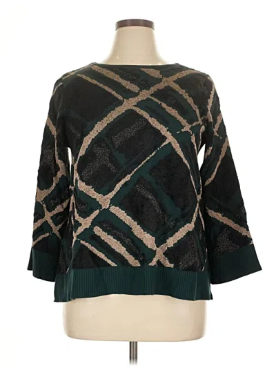 Pre-owned Chico's Pullover Sweater In Green