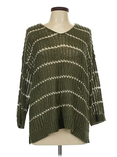 Pre-owned Chico's Pullover Sweater In Green