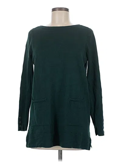 Pre-owned Chico's Pullover Sweater In Green