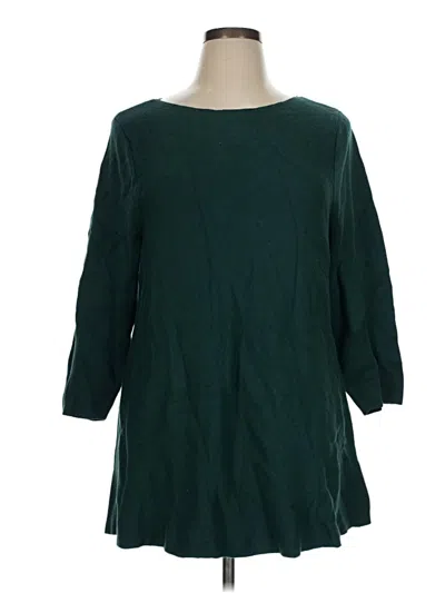 Pre-owned Chico's Pullover Sweater In Green