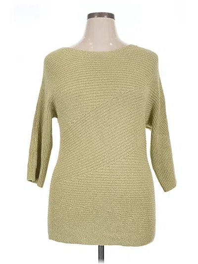 Pre-owned Chico's Pullover Sweater In Green