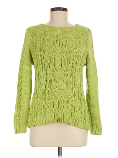 Pre-owned Chico's Pullover Sweater In Green