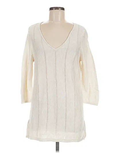Pre-owned Chico's Pullover Sweater In Ivory