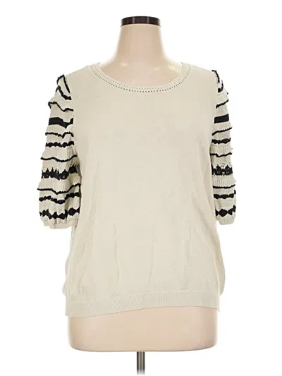 Pre-owned Chico's Pullover Sweater In Ivory