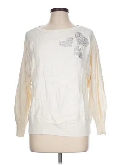 Pre-owned Chico's Pullover Sweater In Ivory