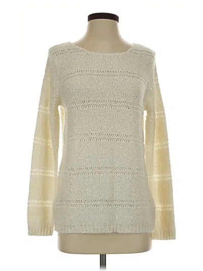 Pre-owned Chico's Pullover Sweater In Ivory