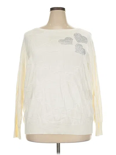 Pre-owned Chico's Pullover Sweater In Ivory