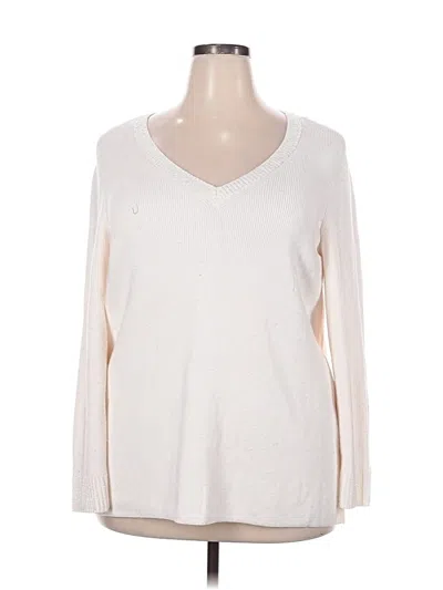 Pre-owned Chico's Pullover Sweater In Ivory