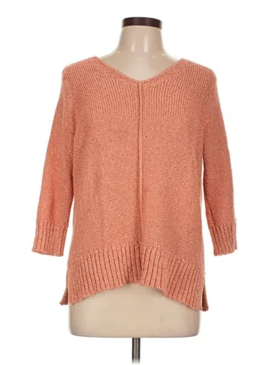 Pre-owned Chico's Pullover Sweater In Orange