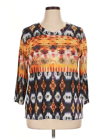 Pre-owned Chico's Pullover Sweater In Orange