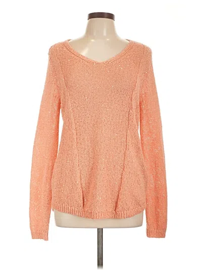 Pre-owned Chico's Pullover Sweater In Orange