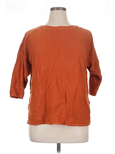 Pre-owned Chico's Pullover Sweater In Orange