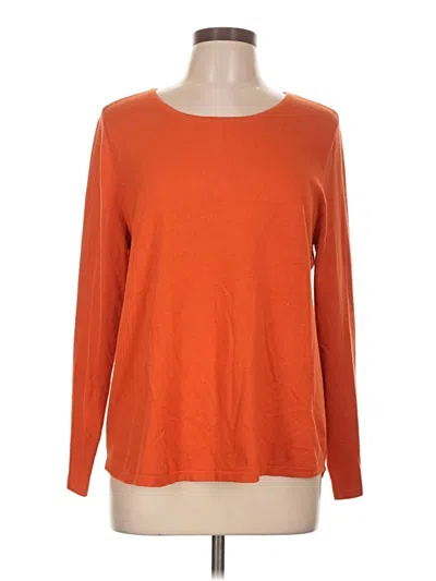 Pre-owned Chico's Pullover Sweater In Orange
