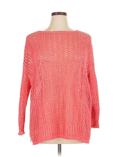 Pre-owned Chico's Pullover Sweater In Pink