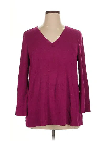 Pre-owned Chico's Pullover Sweater In Pink