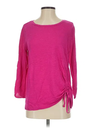 Pre-owned Chico's Pullover Sweater In Pink