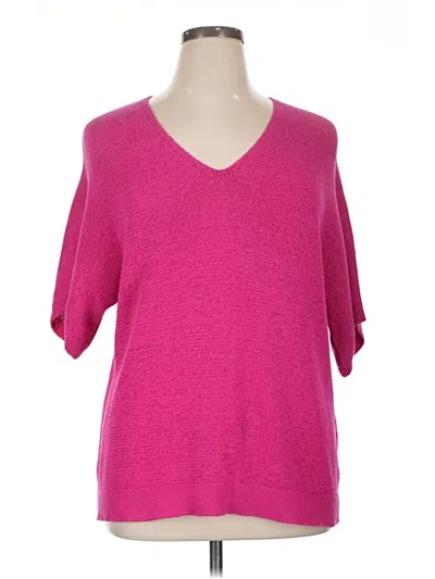 Pre-owned Chico's Pullover Sweater In Pink
