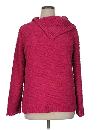 Pre-owned Chico's Pullover Sweater In Pink