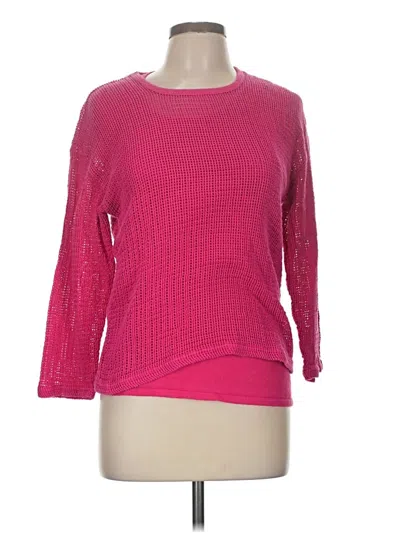 Pre-owned Chico's Pullover Sweater In Pink