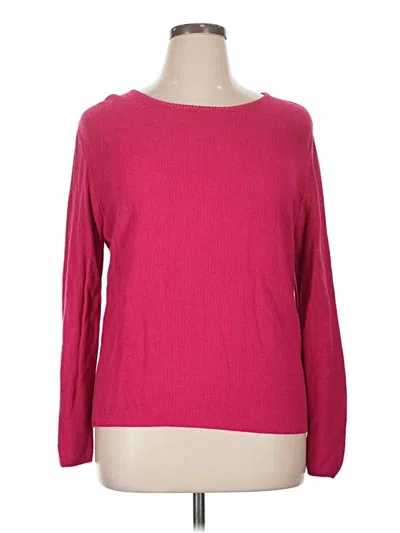 Pre-owned Chico's Pullover Sweater In Pink