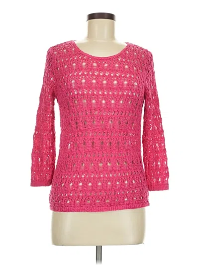 Pre-owned Chico's Pullover Sweater In Pink